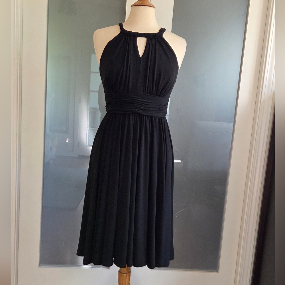 White House Black Market Black Midi Dress